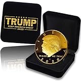 Donald Trump Coin 2020 with Gift Box - Gold Plated Collectible Coin, Protective Case (Donald Trump Coin with Gift-Box)