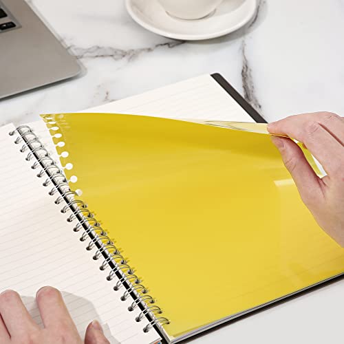 Yoment 5 Subject Notebook 8.5 X 11 Large Spiral Notebook With Dividers And Tabs Hardcover Spiral Notebook College Ruled Multi Subject Notebooks For Work Office Students,A4 Black #TOP6