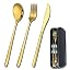 Knife Fork Spoon Gold