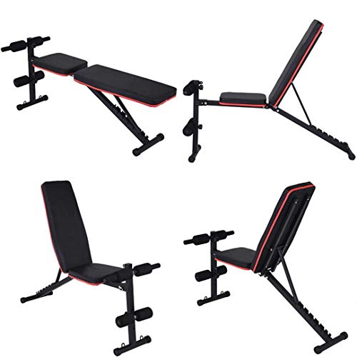 Adjustable Weight Foldable Bench Fitness Equipment, Roman Chair, Full Body Training Workout Sit-Up Incline Bench for Home Gym Exercise Sports, Home Fitness Exercise Equipment Gifts