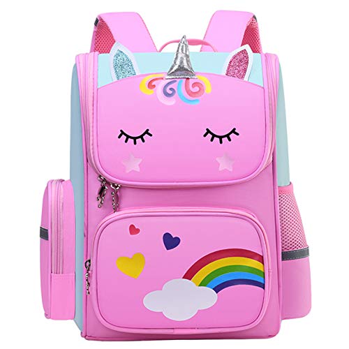 School Rugzak voor Meisjes Jongens Primaire Schooltassen Kids Rugzakken Tiener Dagrugzak Casual Boekentas Kinderen Satchel met Veiligheid Reflecterende Strips 15 inch