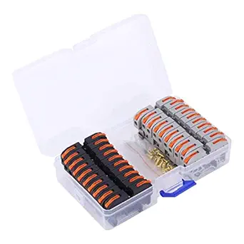 20 Pcs Compact Wiring Connector Terminal Block 11~28AWG PCT-211 DIN Rail Universal Wiring Conductor Electric Cable Connector,250V 32A