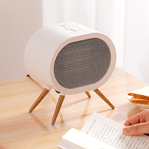 Babyexo Small Space Heater For Indoor Use, 1000W Ptc Fast Heating Ceramic Electric Room Heaters Fan Christmas Gifts For Family, Portable Energy Efficient Space Heater For Office Desk Bedroom - White #TOP1