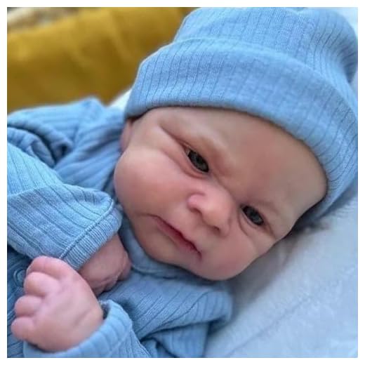 Anano 45cm Reborn Baby Boy Doll Realistic Silicone Full Body Hand Painted Blue Eyes - Collector's Edition
