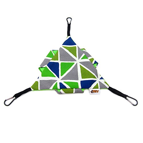 Alfie Pet - Kasey Hanging Hammock Bed For Mouse, Chinchilla, Rat, Gerbil And Dwarf Hamster - Color: Grey Green #TOP4