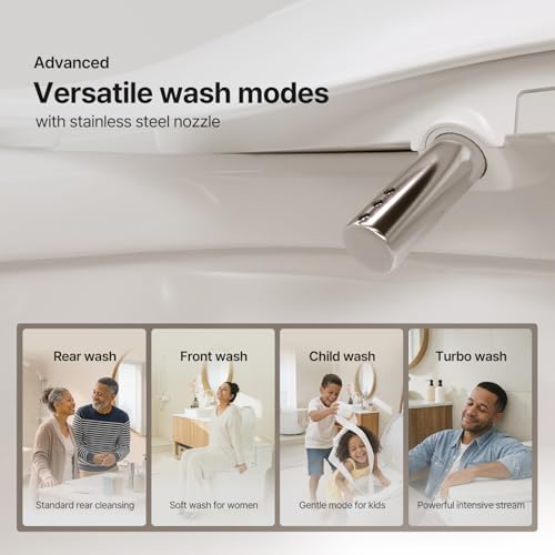 COWAY Bidetmega 200N *Elongated* Electronic Bidet Toilet Seat with Instantaneous Water Heating, Heated Seat and Dryer, Soft Close Lid, Stainless Nozzle, Night Light, Self Cleaning, Remote Control - image 3