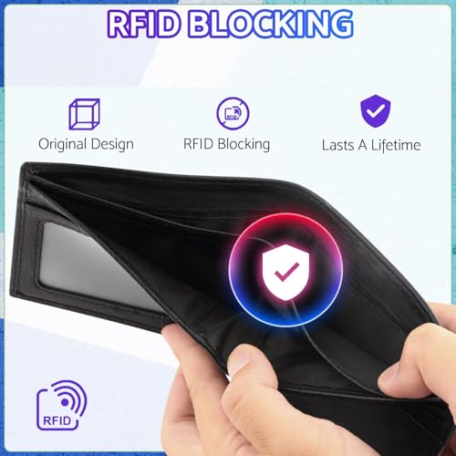 Image of Boys Wallet for Kids, Cool Kids Wallet for Boys Ages 8-10 9-12 11-15, Funny Football Leather Bifold Rfid Blocking, Coin Pocket Id Window for Teen Men Youth Guys Birthday Christmas Gifts