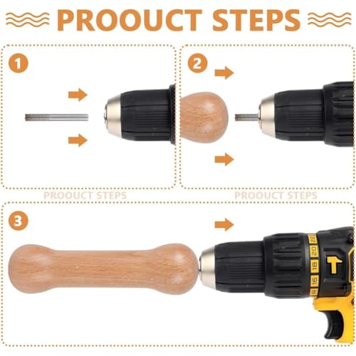 Herramientas para teñir con nudos y kit de bobinado textil con madera 5
