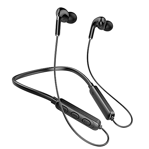 Cuffie Bluetooth Sport Auricolari In-Ear Bassi Potenti, IPX7 Impermeabili, Alta Qualità del Suono, Correre Fitness per iphone, Android(Nero