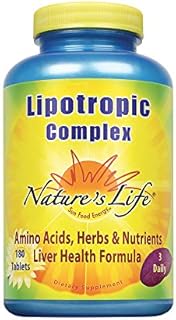 Nature's Life Lipotropic Complex | Comprehensive Support for Healthy Liver Function | with Choline & Inositol | Non-GMO | 180 Vegetarian Tablets