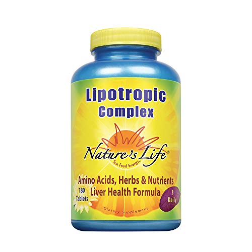 Nature's Life Lipotropic Complex | Comprehensive Support for Healthy Liver Function | with Choline & Inositol | Non-GMO | 180 Vegetarian Tablets