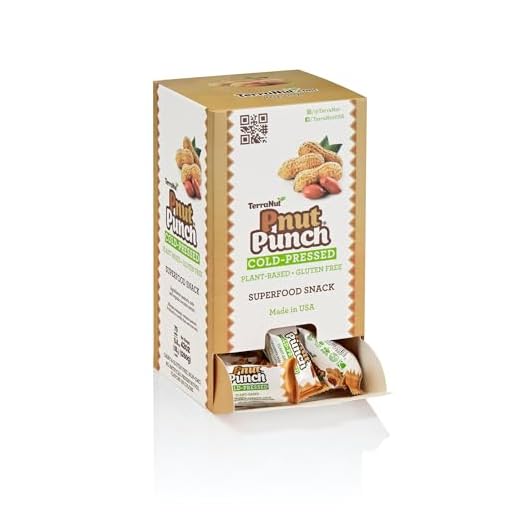 Terranut Pnut Punch Superfood Snack 70 Count Gravity Box - Cold Pressed - Plant Based - Gluten Free Superfood Snack - Peanut