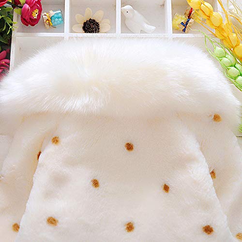 Faux Fur Coat Newborn Infant Baby Girl Jacket Cape Cloak Poncho 0-3 Years3