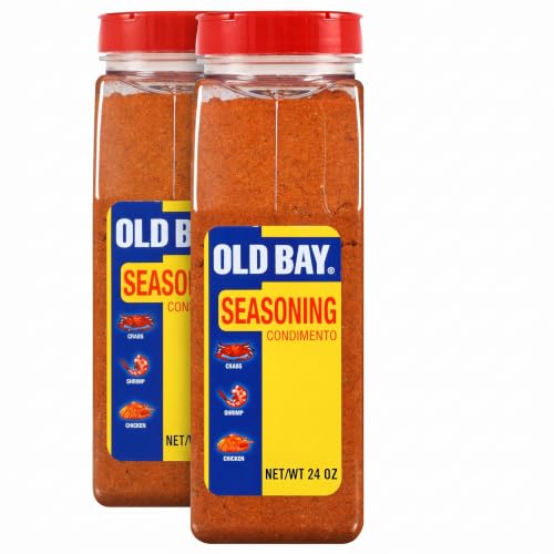 OLD BAY Seasoning, 24 oz - One 24 Ounce Container of OLD BAY All-Purpose Seasoning with Unique Blend of-18 Spices and Herbs for Crabs, Shrimp, Poultry, Fries, and More (Pack of 2)