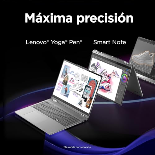 Lenovo Yoga 7 2-in-1 Gen 10 – Ordenador Portátil IA Convertible Táctil 14" OLED (Intel Core Ultra 5 226V, 16 GB RAM, 512 TB SSD, Wi-Fi 7, Win 11 Home, Copilot+ PC) Teclado QWERTY Español - Gris - imagen 9