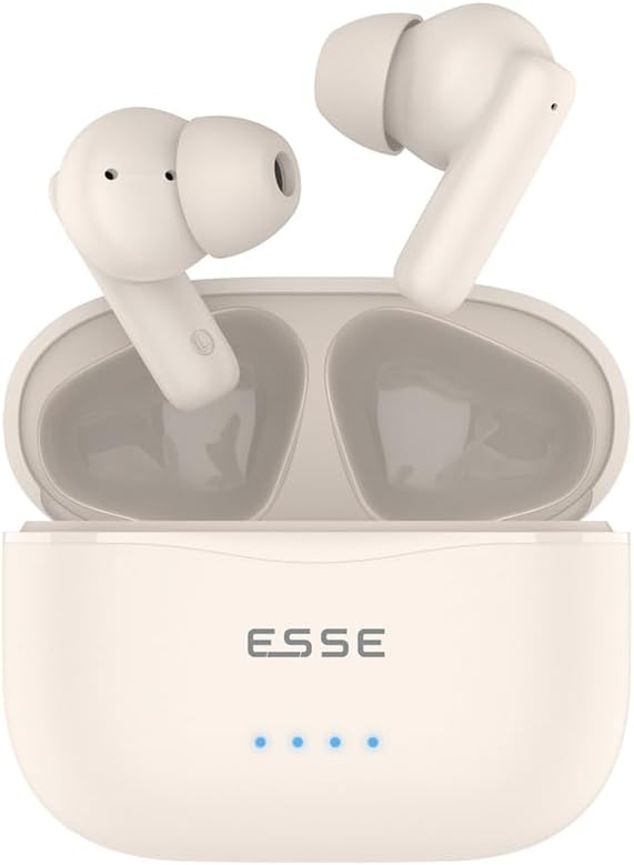 GROOVE L20 True Wireless Earbuds Bluetooth 5.3, 10mm Deep Bass Sound, Touch Control, Clear Calls, Lightweight In-Ear Design, 13.5H Playtime – Beige