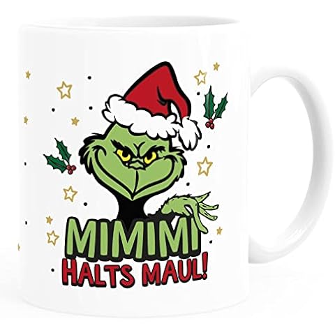 MoonWorks® Kaffee-Tasse Grinch Anti Weihnachten lustig Kaffeebecher Cover