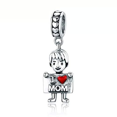 Image of Boy OR Girl Dangle 925 Sterling Silver Charm Beads for Fashion Charms Bracelet & Necklace