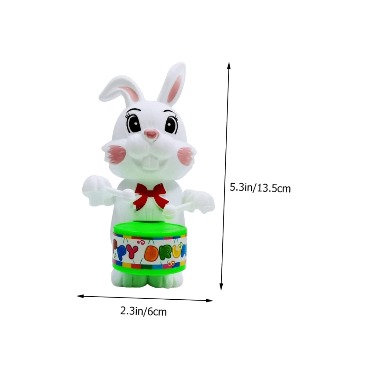 4 Stück Teiliges Aufziehspielzeug Hase mit Trommel Batteriefrei Langlebig und rutschfest Sicher für Junge Mädchen und Kleinkinder als für Kinderpartys und Zufällige Farbe