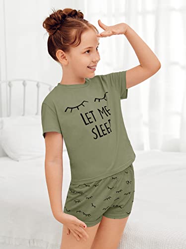Image of Kingdenergy Girls Summer Cute Print Shorts Set T-Shirt and Short Pant 2 Piece Outfits Clothing Sets