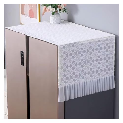 Vnook Alfombrilla Protectora Antipolvo Lavadora, Multifuncional, frigorífico, Tela, fácil de Limpiar, Suave, for frigorífico, Secadora, Lavadora y electrodomésticos.(White,50x130cm)