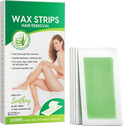Hair Removal Wax Strips, Gently and Quickly Removes Hair from Face, Body, Arms, Legs, Underarms and Bikini, Long Lasting Smoothness, Wax Strips for Men And Women
