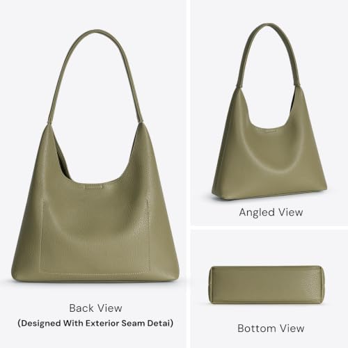Image of Hobo Bags for Women, Small Slouchy Hobo Purse, Soft Vegan Leather Shoulder Bag Trendy Everyday Tote Handbag, 11'' (28cm)