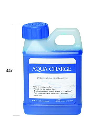 Sanco Industries Aqua Charge Windshield Washer Ultra Concentrate, 8 Ounces Makes 13.75 Gallons Finished Product #TOP1