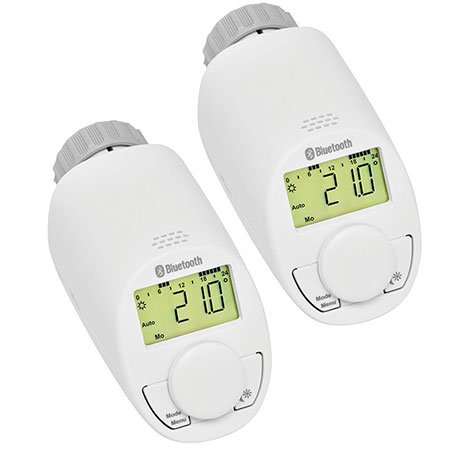 Zestaw 2-częściowy Bluetooth Smart termostat do grzejnika elektronicznego ze sterowaniem za pomocą aplikacji