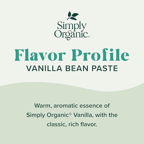 Image of Simply Organic Vanilla Bean Paste, 4 Ounce Jar, Certified Organic, Kosher, Vegan, Non-GMO Rich Soft Paste, Warm Woody Aroma (Pack of 6)