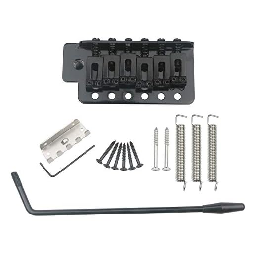 Juego de repuesto de puente trémolo para guitarra eléctrica, color negro