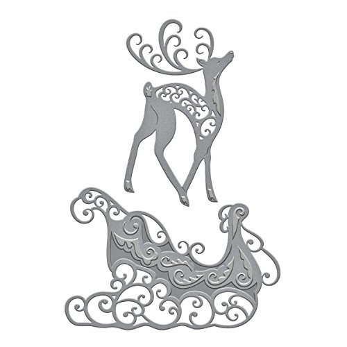 Spellbinders S4-551 Shapeabilities Reindeer & Sleigh Etched/Wafer Thin Dies