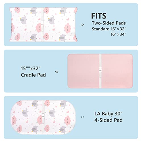 image for TILLYOU Changing Pad Cover Set in Soft Jersey Material - Fits 32
