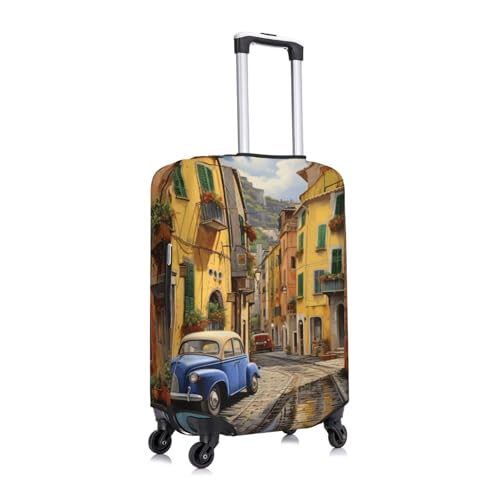 Italian Street Print Elastic Washable Baggage Protector Universal Suitcase Cover Travel Luggage Cover3