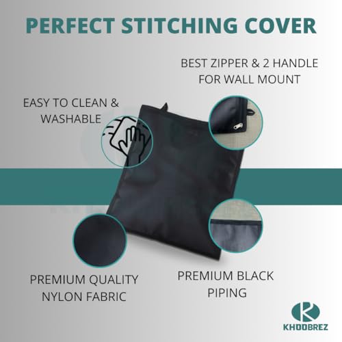 Image of KHOOBREZ Digital Weight Machine Cloth Cover Dust and Waterproof Washable for Major Brand A Weighing Scale D-WM(Black)