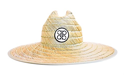 Arctic Barrier Men’s Lifeguard Straw Hat Wide Brim Beach Sun Hat Upf40+ Adjustable Size With Removable Strap Natural #TOP30