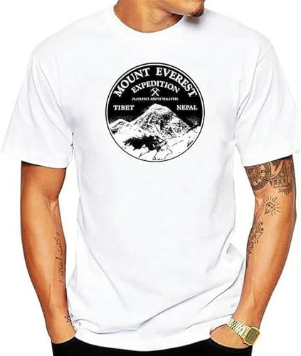 Mount Everest Expedition Mountain The Mountains Are Calling Men Fashion T Shirt Cotton 100% O Neck tee Shirt Short Sleeve White
