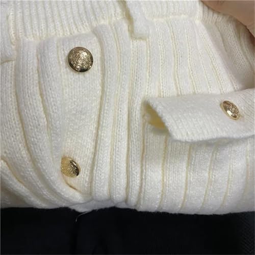 Women's High-Waisted A-Line Knit Skirt, High-End Buttoned Solid Color Pocket Skirt3