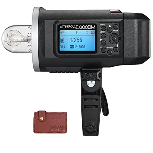 Godox AD600BM Outdoor Flash Strobe, GN87 600W Monolight, 1/8000s HSS, 0.01~2.5s Recycle Time,500 Full Power Flashes with Bowens Mount,Compatible for Canon Nikon Sony Fuji Olympus Panasonic
