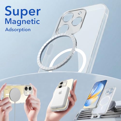 Image of Jkobi Lifetime Anti-Yellow MagSafe Compatible Clear Back Cover Case for Realme P4 Lite | Realme Narzo 80 Lite 4G (Sleek Hard Crystal | Shockproof and Camera Protection)