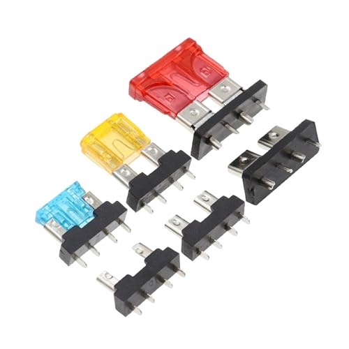 Portafusibles para automóvil micro estándar de 10 piezas, para tablero PCB, 32V, tipo clip de seguridad miniatura 3