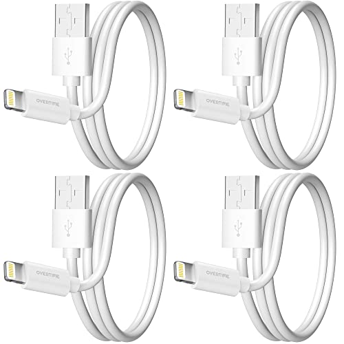 Overtime 4-pack iPhone USB-A to Lightning Cables, MFI Certified