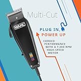 WAHL Multi-Cut, Hundeschermaschine, geräuscharm, mit Kabel, für Haustiere zu Hause, rostbeständig, Schneidsatz aus Stahl mit hohem Karbonanteil, präzisionsgeschliffen, leicht, schwarz