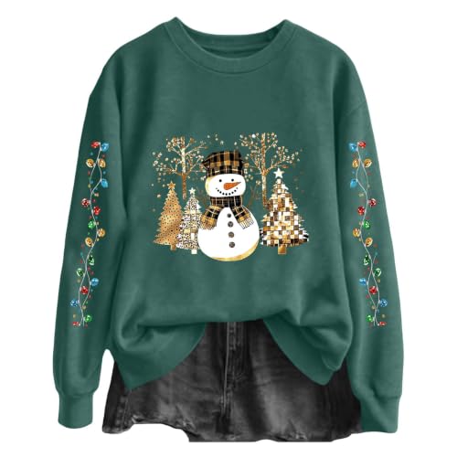 Christmas Sweatshirts For Women Graphic Holiday Casual Pullover Daily Tops - image 8