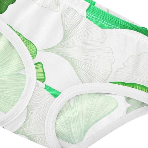 Ginkgo Biloba Leaves Green White Girls Underwear Toddlers 2t Cotton Girl Panties Cute Flower Kids Briefs Undies4