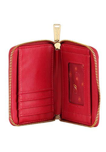 Loungefly Disney Belle Flowers Faux Leather Mini Zip Wallet2