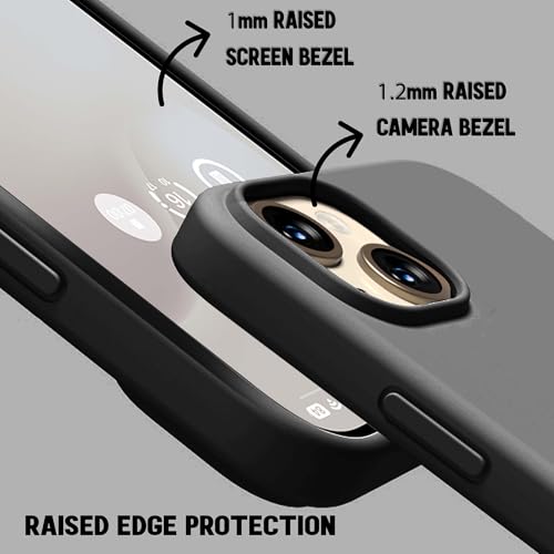 Image of Kratos Active Grip Silicone Case Cover Compatible with iPhone 15 Plus - Enhanced Protection, Wireless Magnetic Charging Case with Raised Edge Camera & Screen Protection, Shock-Resistant Design Black
