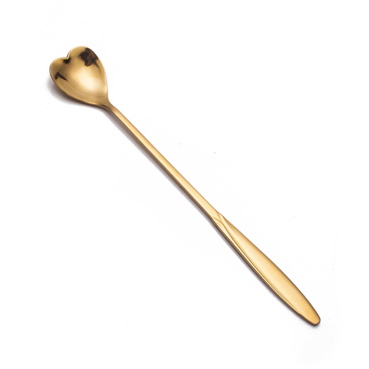 ABOOFAN 3 Pcs Creative Metal Spoon Long Handle Mixing Spoons Stainless Steel Spoon Coffee Spoon for Mixing Heart Shaped Stirring Spoons