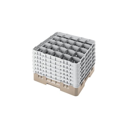 Camrack Glass Rack, W/6 Extenders, Full Size, Low Profile, 25 Compartments, 3-1/2'' Max. Dia., (2 Pieces/Unit)