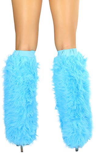 Image of ToBeInStyle Women's Faux Vibrant Fur Retro Daring 60' Inspired Ravewear Knee High Leg Warmers